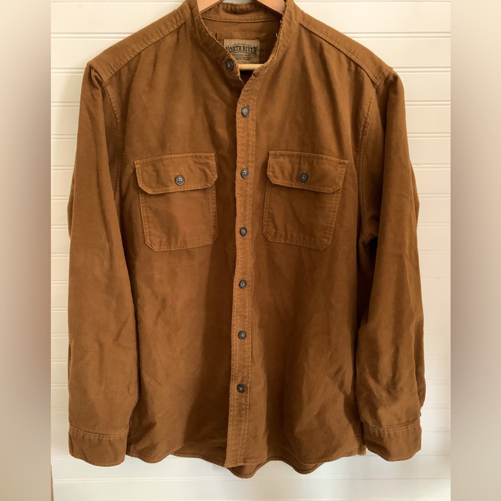 Rust colored button down mens The North River shirt